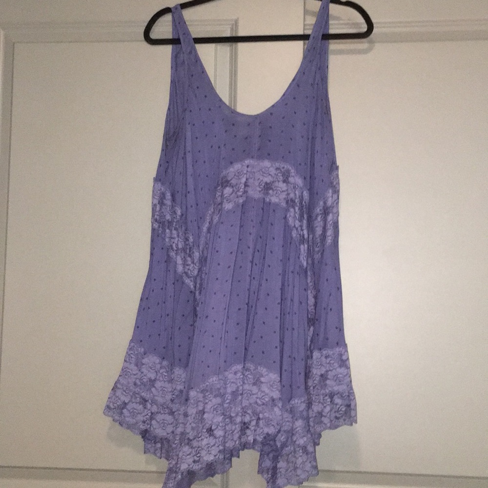 Blue Free People Trapeze Style Dress